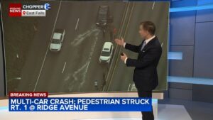 Pedestrian struck on Roosevelt Blvd Extension in East Falls