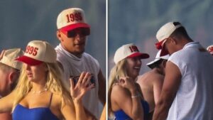 Patrick and Brittany Mahomes Celebrate With Friends on Yacht in Miami
