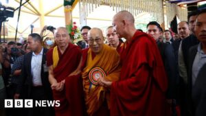 Thousands turn out to celebrate the Dalai Lama’s 90th birthday