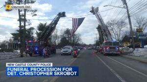 Funeral procession honors life of New Castle County Police Detective Chris Skrobot
