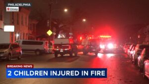 2 children hospitalized after fire in Philadelphia’s Olney neighborhood