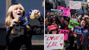 2026 Winter Olympic gold medalist Alysa Liu honored at Oakland rally