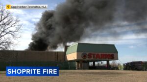 Crews battle flames at ShopRite in Egg Harbor Township
