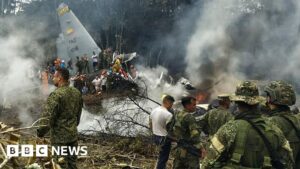 Colombian military plane crash kills at least 66