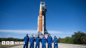 Nasa’s Moon rocket Artemis rolls back to pad for possible April launch