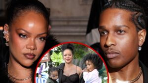 Rihanna Was at Home With Her 3 Kids During Shooting: Source