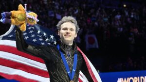 Ilia Malinin wins 3rd world title after Olympic disappointment : NPR